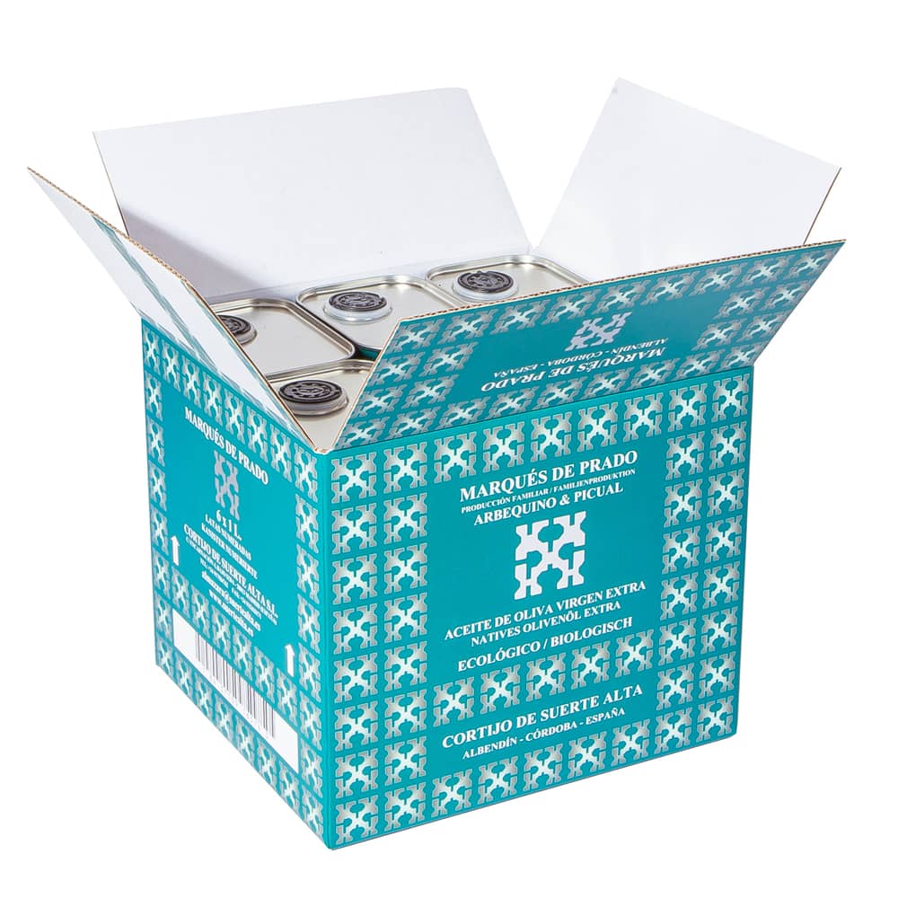 Caja Arbequina y picual MDP 1L Lata 2