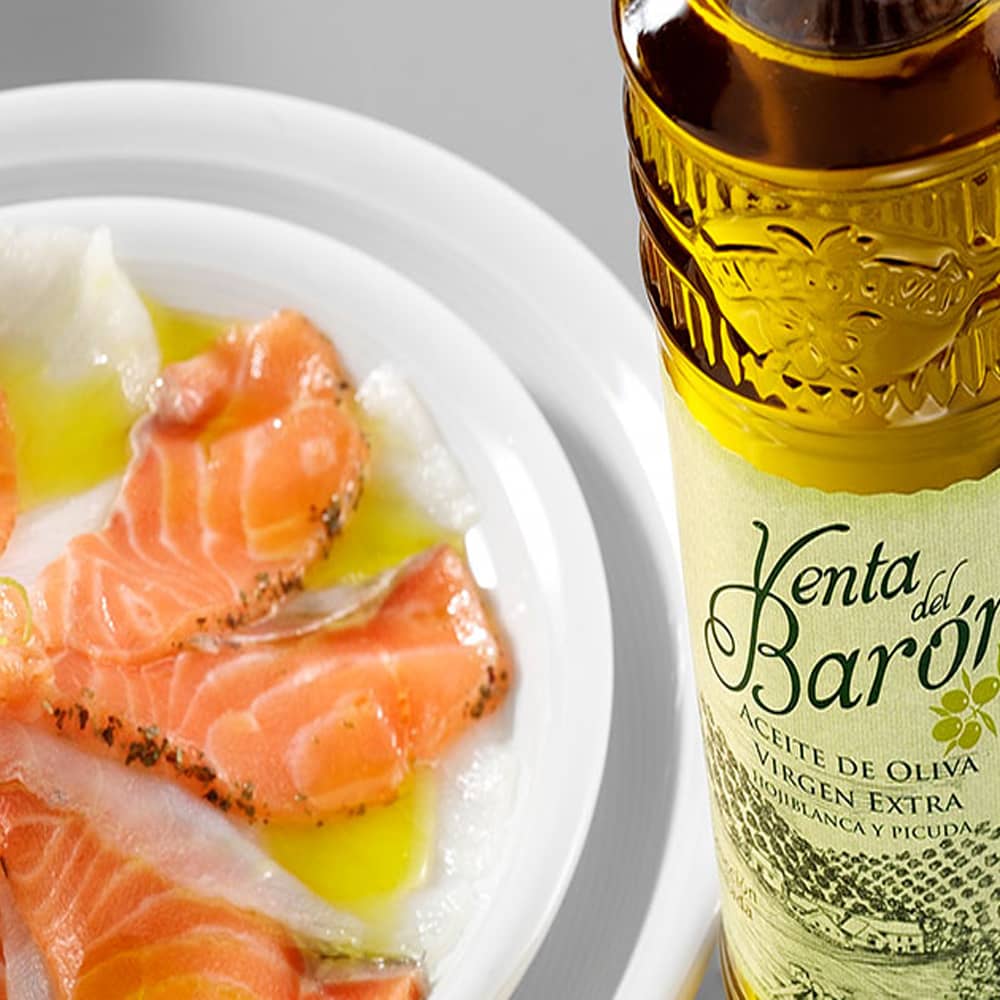Salmon con AOVE venta del baron
