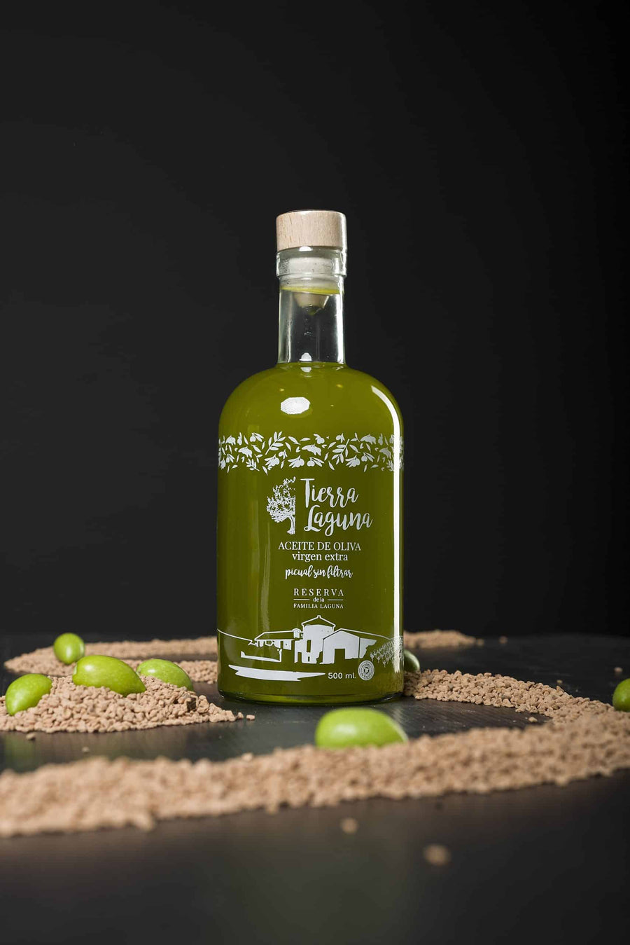 Aceite de Oliva Virgen Extra Sin Filtrar - TIERRA LAGUNA – Estuche Regalo Madera 3x500ML (2025/2026)