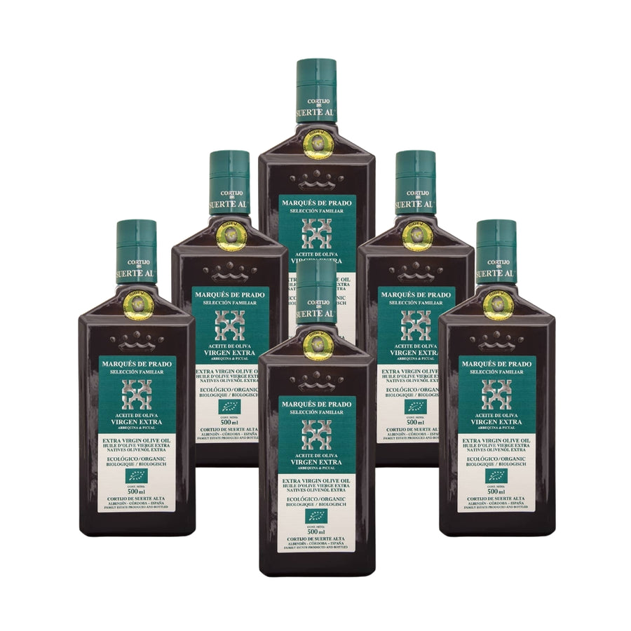 AOVE MARQUES DEL PRADO ARBEQUINA Y PICUAL 500ML CON ESTUCHE