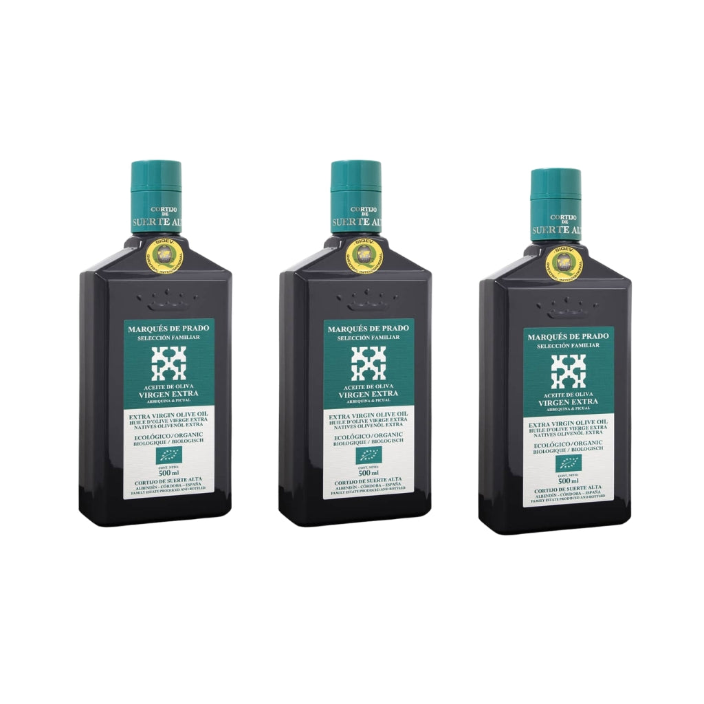 AOVE MARQUES DE PRADO ARBEQUINA Y PICUAL ECOLOGICO 500ML
