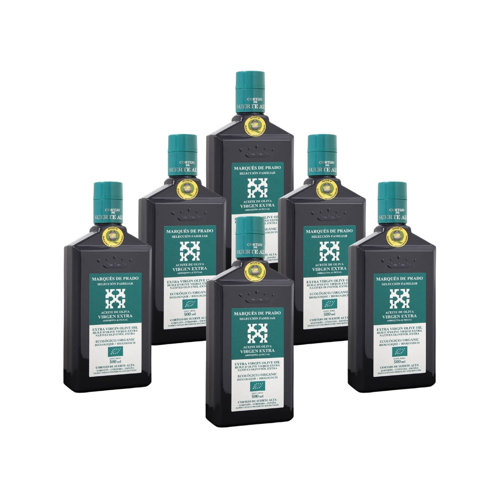 AOVE MARQUES DE PRADO ARBEQUINA Y PICUAL ECOLOGICO 500ML