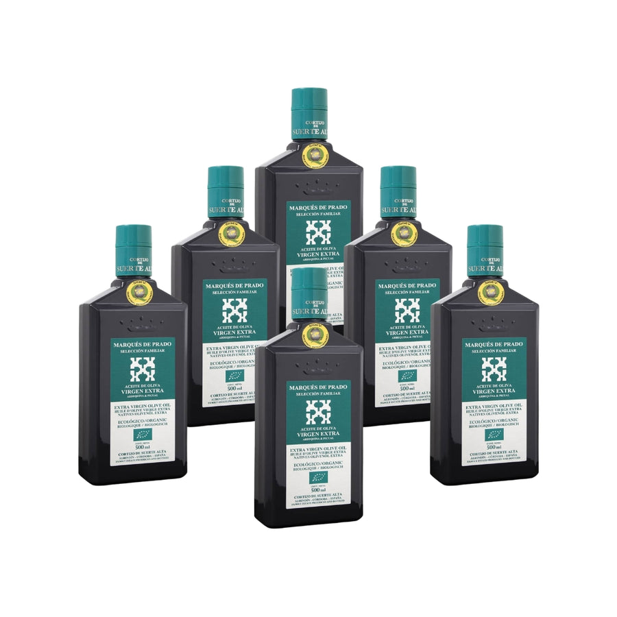 AOVE MARQUES DE PRADO ARBEQUINA Y PICUAL ECOLOGICO 500ML