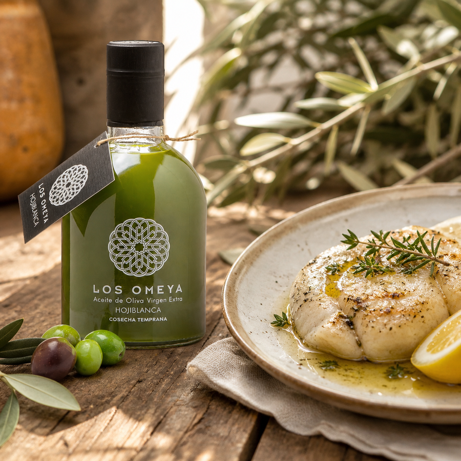 Los Omeya Hojiblanca acompañado de pescado